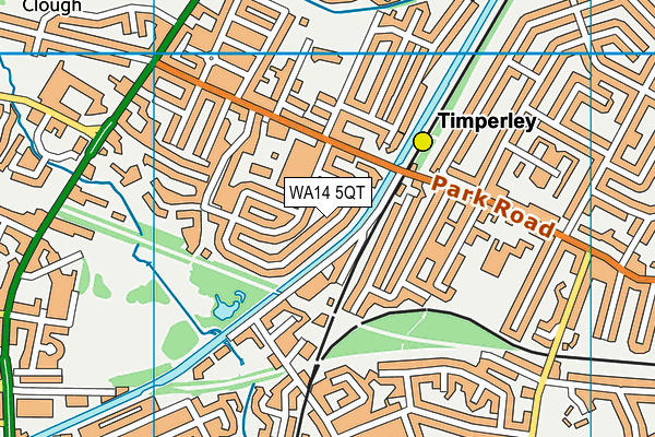 WA14 5QT map - OS VectorMap District (Ordnance Survey) WA14 5QT map - OS VectorMap District (Ordnance Survey)