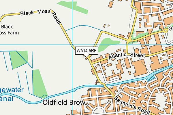 WA14 5RF map - OS VectorMap District (Ordnance Survey) WA14 5RF map - OS VectorMap District (Ordnance Survey)