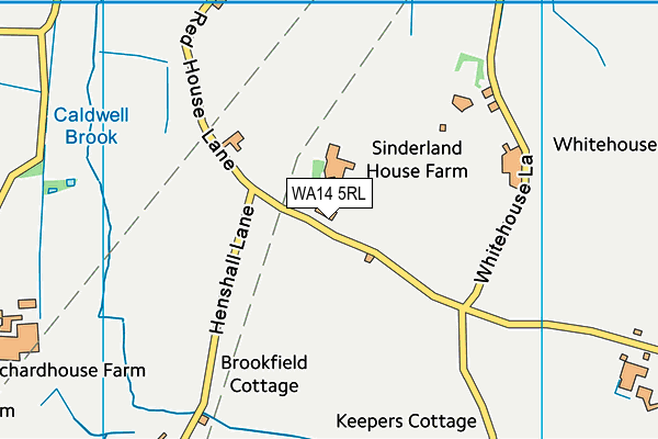 WA14 5RL map - OS VectorMap District (Ordnance Survey) WA14 5RL map - OS VectorMap District (Ordnance Survey)