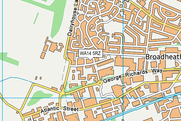 WA14 5RZ map - OS VectorMap District (Ordnance Survey) WA14 5RZ map - OS VectorMap District (Ordnance Survey)
