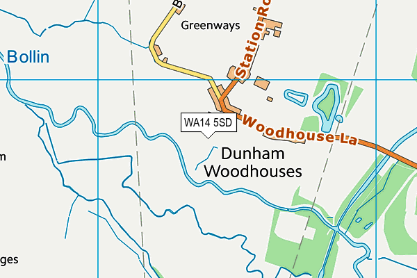 WA14 5SD map - OS VectorMap District (Ordnance Survey) WA14 5SD map - OS VectorMap District (Ordnance Survey)