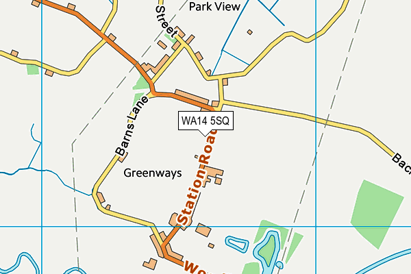 WA14 5SQ map - OS VectorMap District (Ordnance Survey) WA14 5SQ map - OS VectorMap District (Ordnance Survey)