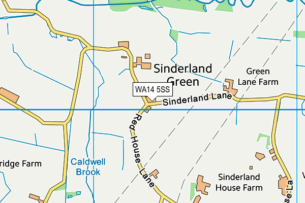 WA14 5SS map - OS VectorMap District (Ordnance Survey) WA14 5SS map - OS VectorMap District (Ordnance Survey)