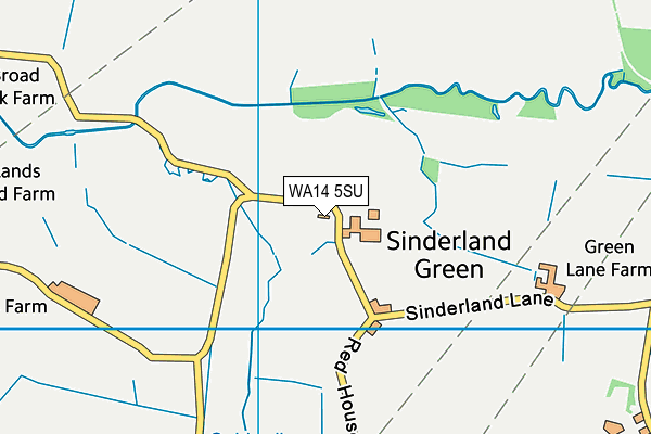 WA14 5SU map - OS VectorMap District (Ordnance Survey) WA14 5SU map - OS VectorMap District (Ordnance Survey)
