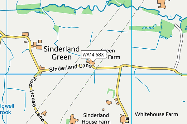 WA14 5SX map - OS VectorMap District (Ordnance Survey) WA14 5SX map - OS VectorMap District (Ordnance Survey)