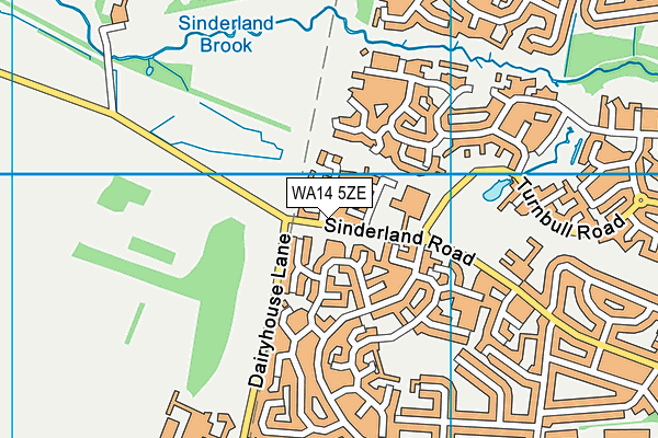 WA14 5ZE map - OS VectorMap District (Ordnance Survey) WA14 5ZE map - OS VectorMap District (Ordnance Survey)