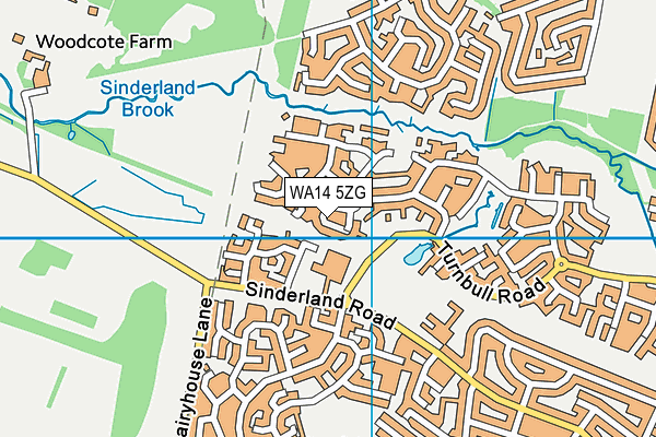 WA14 5ZG map - OS VectorMap District (Ordnance Survey) WA14 5ZG map - OS VectorMap District (Ordnance Survey)