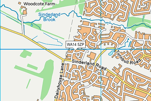 WA14 5ZP map - OS VectorMap District (Ordnance Survey) WA14 5ZP map - OS VectorMap District (Ordnance Survey)