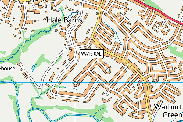 WA15 0AL map - OS VectorMap District (Ordnance Survey)