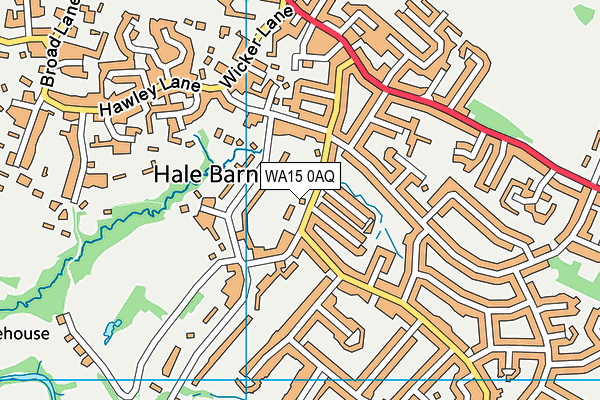 WA15 0AQ map - OS VectorMap District (Ordnance Survey) WA15 0AQ map - OS VectorMap District (Ordnance Survey)