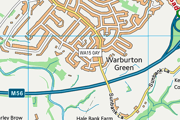 WA15 0AY map - OS VectorMap District (Ordnance Survey) WA15 0AY map - OS VectorMap District (Ordnance Survey)