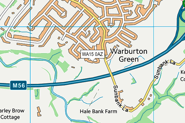 WA15 0AZ map - OS VectorMap District (Ordnance Survey) WA15 0AZ map - OS VectorMap District (Ordnance Survey)