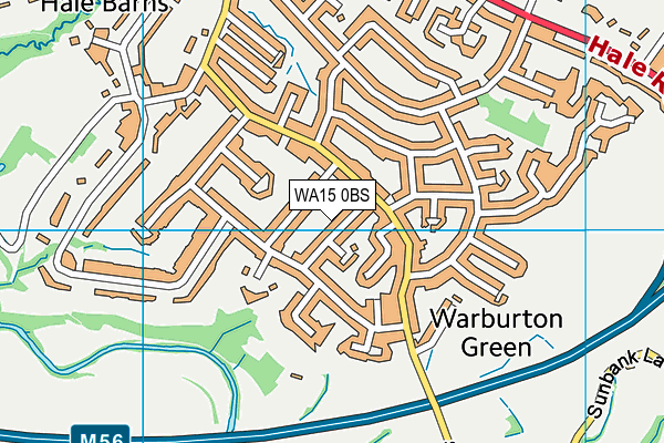 WA15 0BS map - OS VectorMap District (Ordnance Survey) WA15 0BS map - OS VectorMap District (Ordnance Survey)