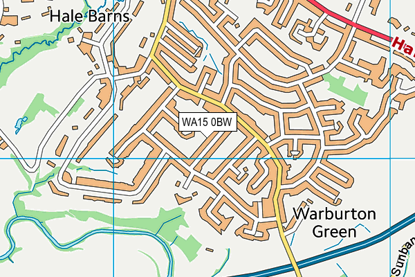 WA15 0BW map - OS VectorMap District (Ordnance Survey) WA15 0BW map - OS VectorMap District (Ordnance Survey)