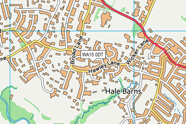 WA15 0DT map - OS VectorMap District (Ordnance Survey) WA15 0DT map - OS VectorMap District (Ordnance Survey)
