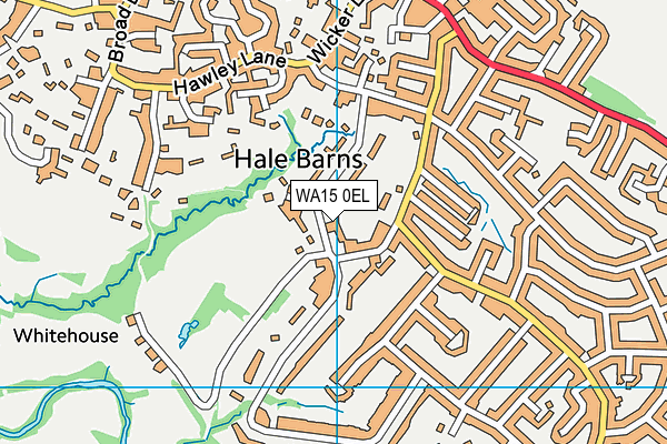 WA15 0EL map - OS VectorMap District (Ordnance Survey)