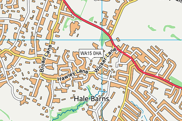 WA15 0HA map - OS VectorMap District (Ordnance Survey) WA15 0HA map - OS VectorMap District (Ordnance Survey)