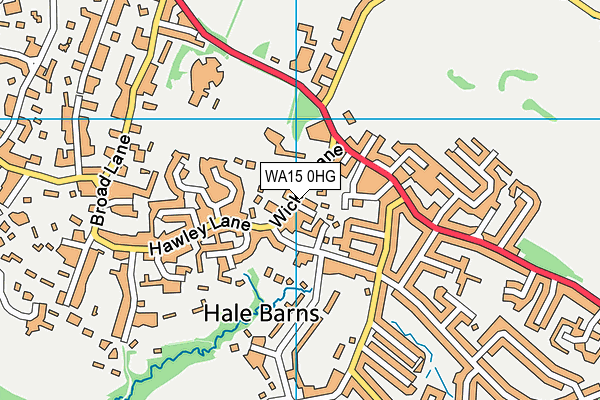 WA15 0HG map - OS VectorMap District (Ordnance Survey)