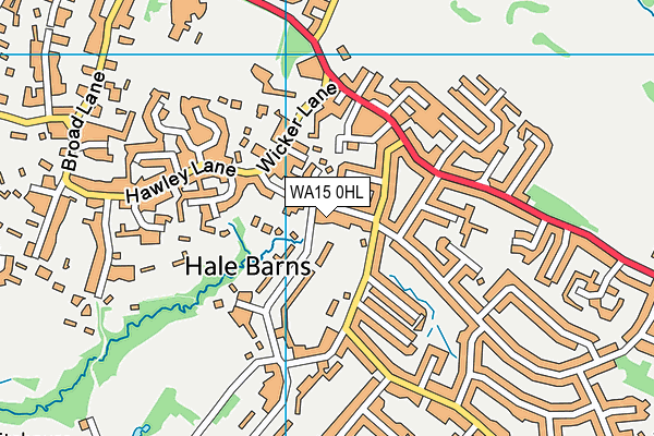 WA15 0HL map - OS VectorMap District (Ordnance Survey) WA15 0HL map - OS VectorMap District (Ordnance Survey)