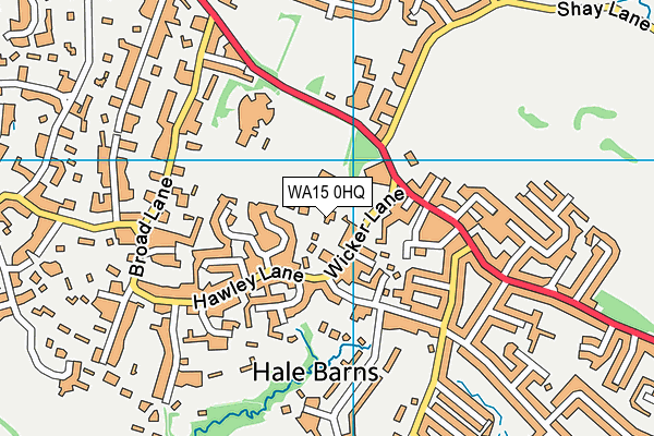 WA15 0HQ map - OS VectorMap District (Ordnance Survey) WA15 0HQ map - OS VectorMap District (Ordnance Survey)