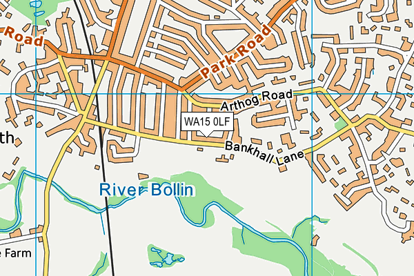 WA15 0LF map - OS VectorMap District (Ordnance Survey) WA15 0LF map - OS VectorMap District (Ordnance Survey)