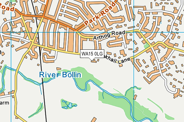 WA15 0LG map - OS VectorMap District (Ordnance Survey) WA15 0LG map - OS VectorMap District (Ordnance Survey)