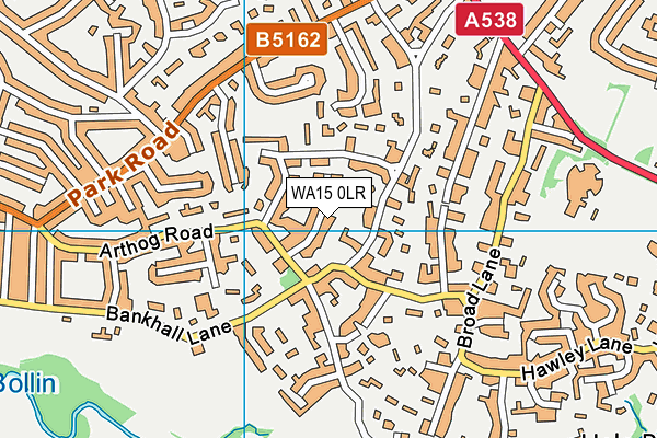 WA15 0LR map - OS VectorMap District (Ordnance Survey) WA15 0LR map - OS VectorMap District (Ordnance Survey)