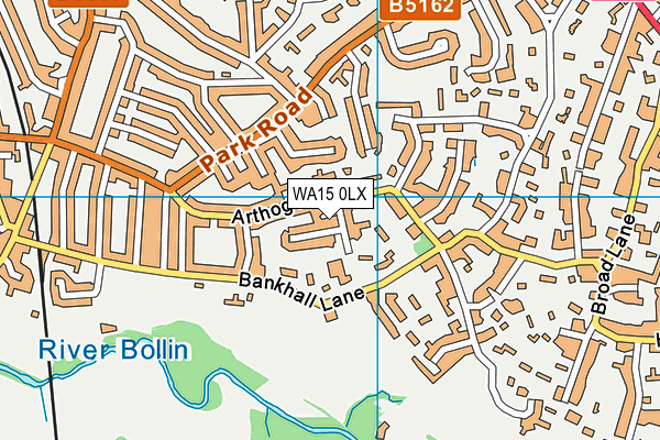 WA15 0LX map - OS VectorMap District (Ordnance Survey) WA15 0LX map - OS VectorMap District (Ordnance Survey)
