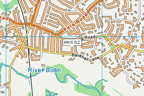 WA15 0LZ map - OS VectorMap District (Ordnance Survey) WA15 0LZ map - OS VectorMap District (Ordnance Survey)