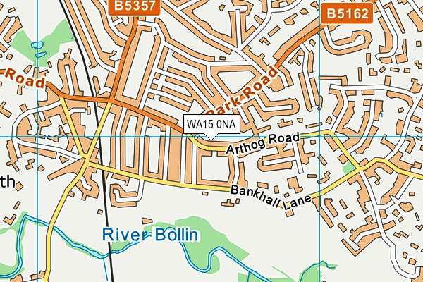 WA15 0NA map - OS VectorMap District (Ordnance Survey)