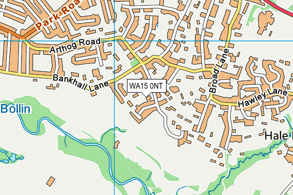 WA15 0NT map - OS VectorMap District (Ordnance Survey) WA15 0NT map - OS VectorMap District (Ordnance Survey)