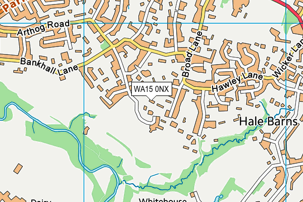 WA15 0NX map - OS VectorMap District (Ordnance Survey) WA15 0NX map - OS VectorMap District (Ordnance Survey)
