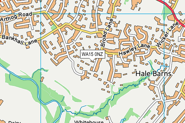 WA15 0NZ map - OS VectorMap District (Ordnance Survey) WA15 0NZ map - OS VectorMap District (Ordnance Survey)