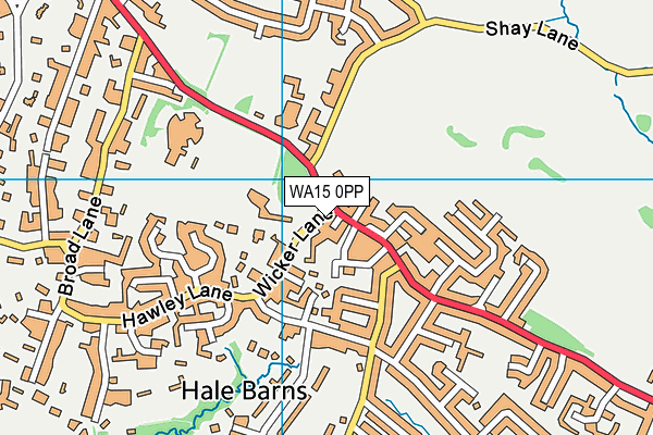 WA15 0PP map - OS VectorMap District (Ordnance Survey) WA15 0PP map - OS VectorMap District (Ordnance Survey)