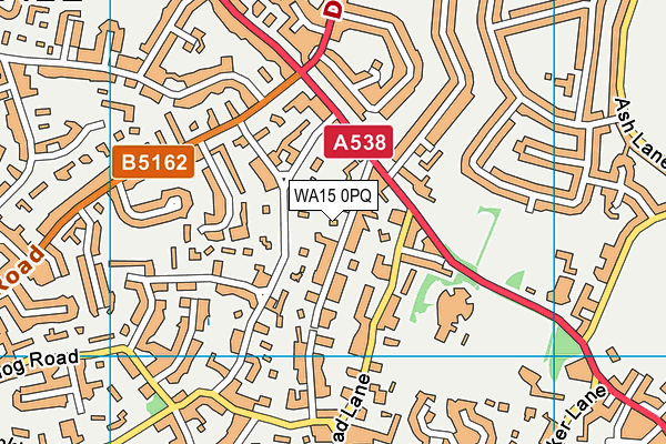 WA15 0PQ map - OS VectorMap District (Ordnance Survey)