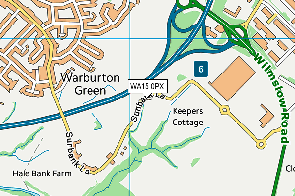 WA15 0PX map - OS VectorMap District (Ordnance Survey) WA15 0PX map - OS VectorMap District (Ordnance Survey)