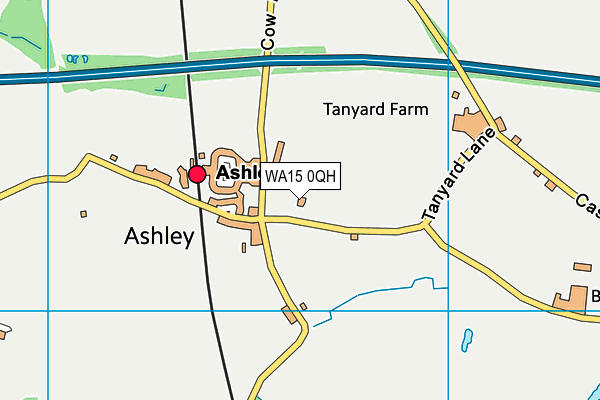 WA15 0QH map - OS VectorMap District (Ordnance Survey)