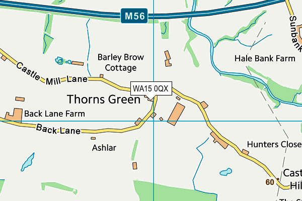 WA15 0QX map - OS VectorMap District (Ordnance Survey) WA15 0QX map - OS VectorMap District (Ordnance Survey)
