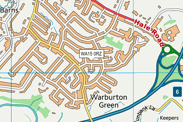WA15 0RZ map - OS VectorMap District (Ordnance Survey) WA15 0RZ map - OS VectorMap District (Ordnance Survey)
