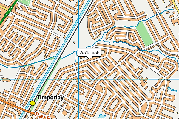 WA15 6AE map - OS VectorMap District (Ordnance Survey) WA15 6AE map - OS VectorMap District (Ordnance Survey)
