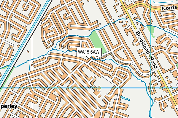 WA15 6AW map - OS VectorMap District (Ordnance Survey) WA15 6AW map - OS VectorMap District (Ordnance Survey)
