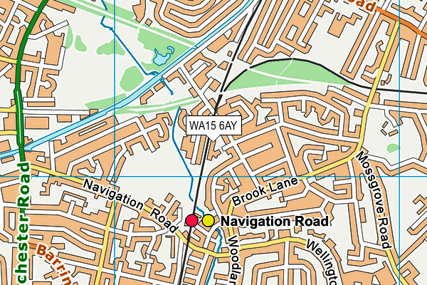 WA15 6AY map - OS VectorMap District (Ordnance Survey) WA15 6AY map - OS VectorMap District (Ordnance Survey)