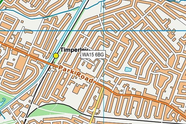 WA15 6BG map - OS VectorMap District (Ordnance Survey)