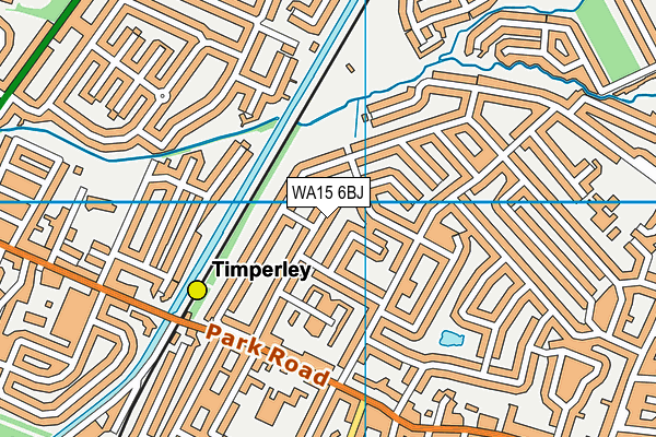 WA15 6BJ map - OS VectorMap District (Ordnance Survey)