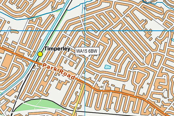 WA15 6BW map - OS VectorMap District (Ordnance Survey)