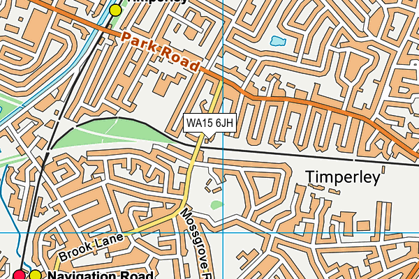 WA15 6JH map - OS VectorMap District (Ordnance Survey) WA15 6JH map - OS VectorMap District (Ordnance Survey)