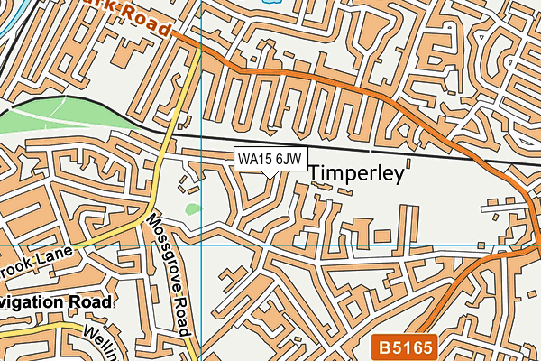 WA15 6JW map - OS VectorMap District (Ordnance Survey) WA15 6JW map - OS VectorMap District (Ordnance Survey)