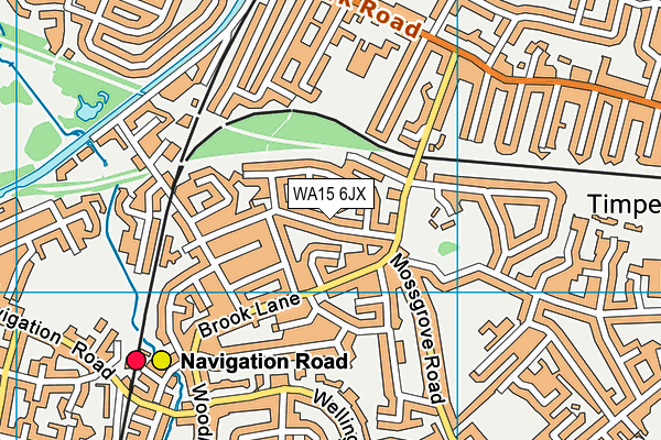 WA15 6JX map - OS VectorMap District (Ordnance Survey) WA15 6JX map - OS VectorMap District (Ordnance Survey)