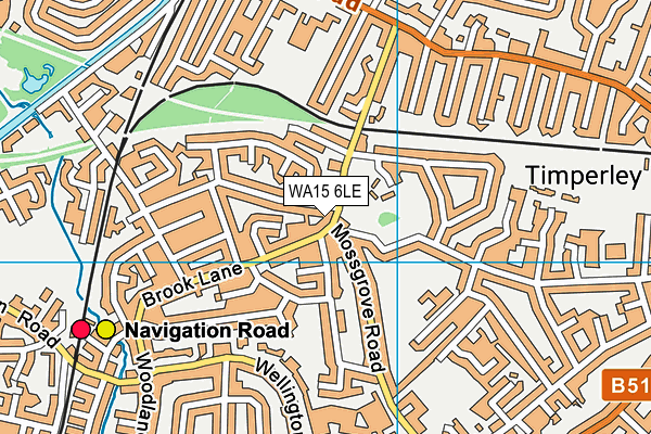 WA15 6LE map - OS VectorMap District (Ordnance Survey) WA15 6LE map - OS VectorMap District (Ordnance Survey)