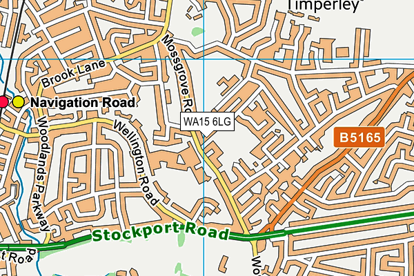 WA15 6LG map - OS VectorMap District (Ordnance Survey)